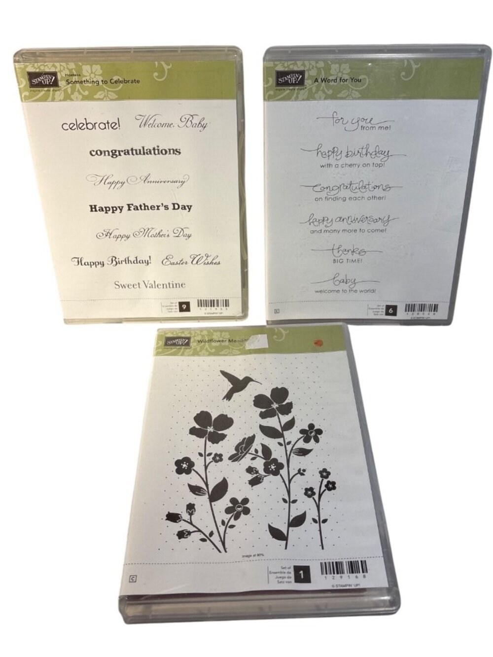 Stampin Up Rubber Stamp Bundle Wildflower Something To Celebrate A Word For You